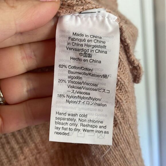 Madewell tan crewneck patch pocket sweater large - Picture 4 of 12